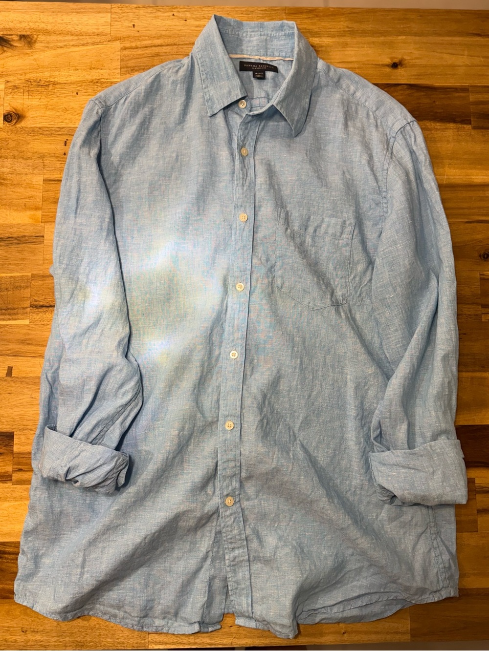 Banana Republic Men’s Linen Button-Up Shirt - Size L